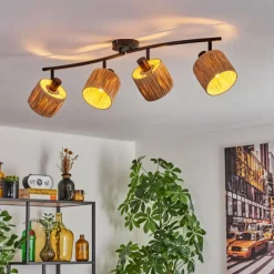 Luminaires Scandinaves-hofstein Granja Plafonnier Noir, 4 lumières