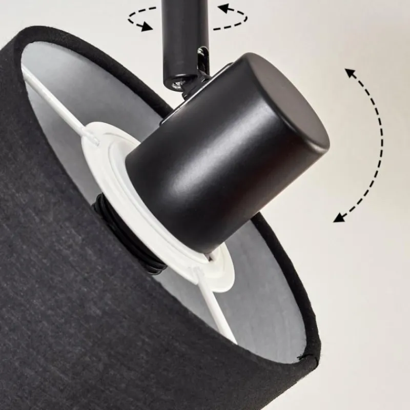Lampes En Tissu-hofstein Granja Plafonnier Noir, 4 lumières