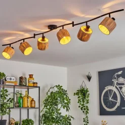 hofstein Granja Plafonnier Noir, 6 lumières