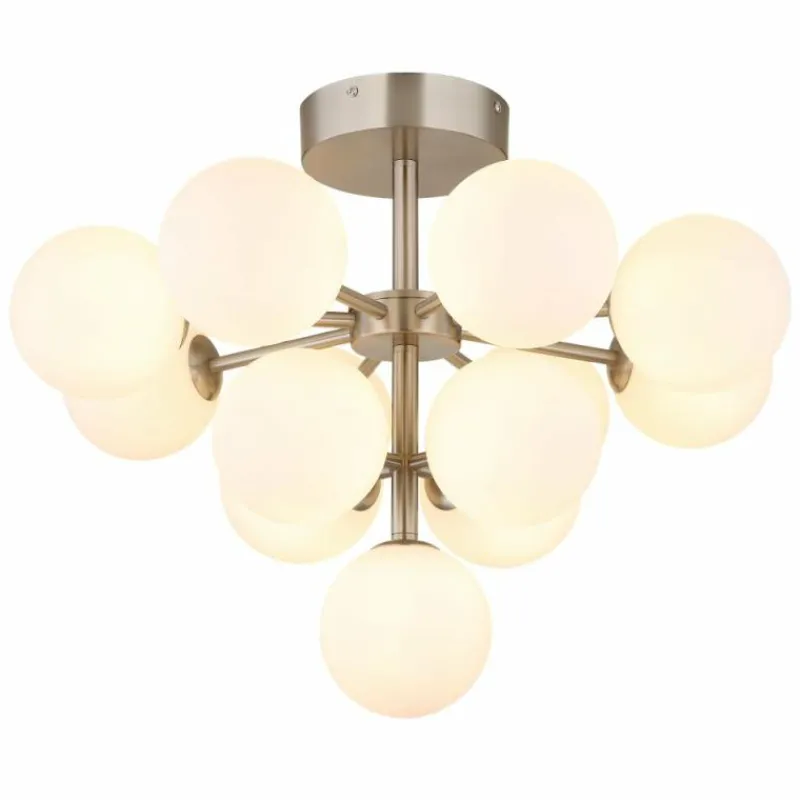 Luminaires Globo Lighting Grappy Plafonnier Nickel mat, 13 lumières