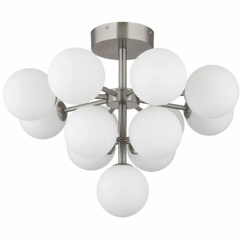 Luminaires Globo Lighting Grappy Plafonnier Nickel mat, 13 lumières