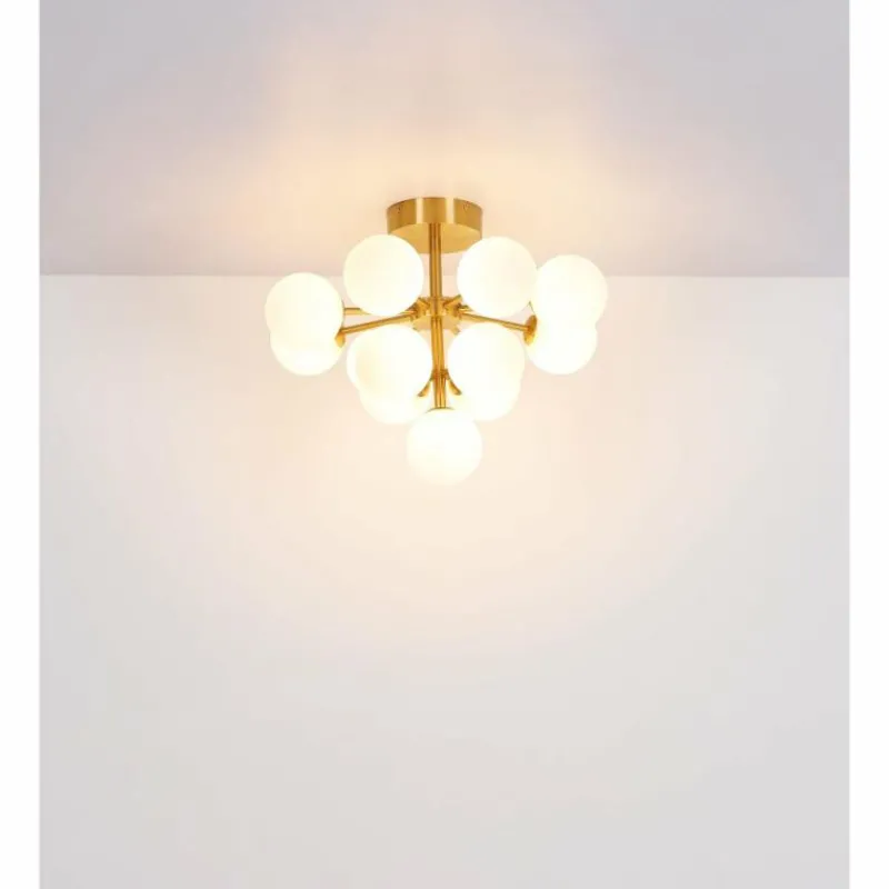 Luminaires Globo Lighting Grappy Plafonnier Nickel mat, 13 lumières