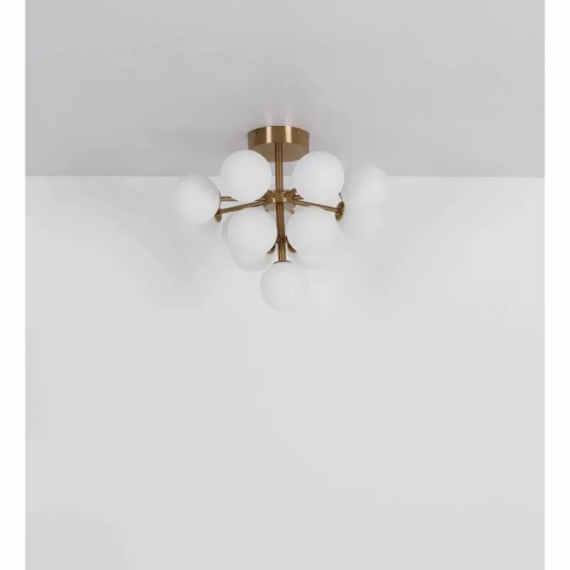 Luminaires Globo Lighting Grappy Plafonnier Nickel mat, 13 lumières