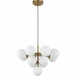 Luminaires Globo Lighting Grappy Suspension Or, 13 lumières