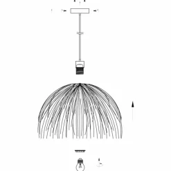 Luminaires Steinhauer Grass Suspension Noir, 1 lumière* Suspensions