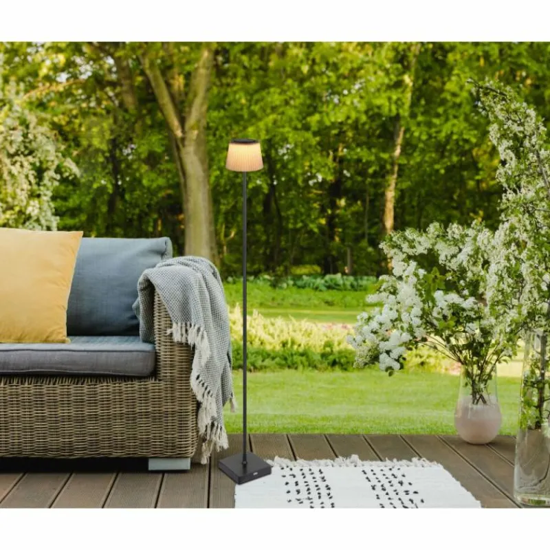 Luminaires Globo Lighting Gregoir Lampadaire LED Noir, 1 lumière