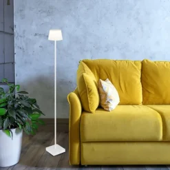 Luminaires Globo Lighting Gregoir Lampadaire LED Blanc, 1 lumière