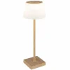 Lampes En Bois-Luminaires Globo Lighting Gregoir Lampe à poser LED Bois foncé, Écru, 1 lumière
