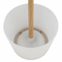 Lampes En Bois-Luminaires Globo Lighting Gregoir Lampe à poser LED Bois foncé, Écru, 1 lumière