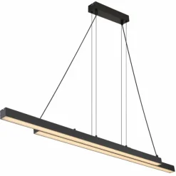 Luminaires Globo Lighting GREKKIE Suspension LED Noir, 1 lumière, Télécommandes* Éclairage Led