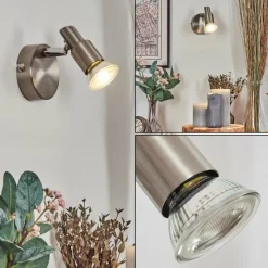 hofstein Gropptorp Applique murale, Spot mural Nickel mat, 1 lumière
