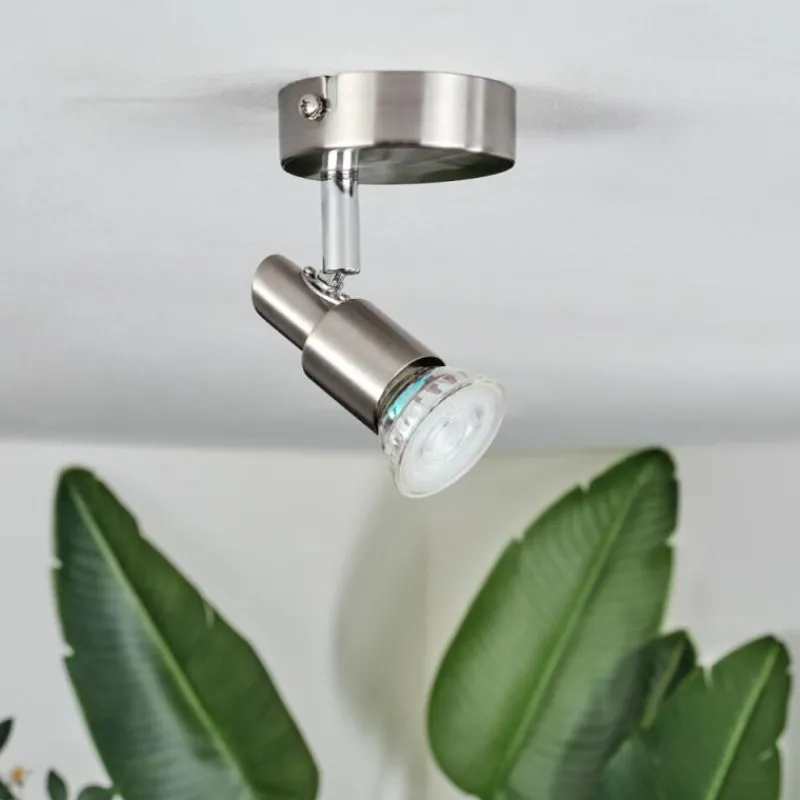 Luminaires Trio Gropptorp Plafonnier, Spot de plafond Nickel mat, 1 lumière* Spots Et Projecteurs