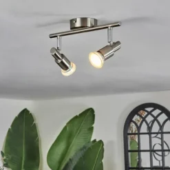 hofstein Gropptorp Plafonnier, Spot de plafond Nickel mat, 2 lumières