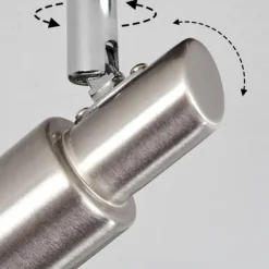 hofstein Gropptorp Plafonnier, Spot de plafond Nickel mat, 3 lumières