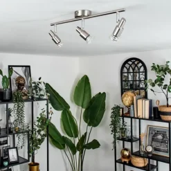 hofstein Gropptorp Plafonnier, Spot de plafond Nickel mat, 3 lumières