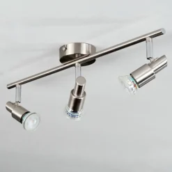 hofstein Gropptorp Plafonnier, Spot de plafond Nickel mat, 3 lumières