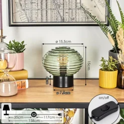 hofstein Gualtar Lampe à poser Noir, 1 lumière