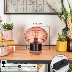 hofstein Gualtar Lampe à poser Noir, 1 lumière