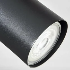 hofstein Guardais Plafonnier Brun, Couleur bois, Noir, 3 lumières