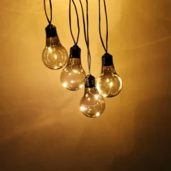 Suspension Verre Fumé-Luminaires Globo Lighting Guirlande Globo LED Noir, 10 lumières