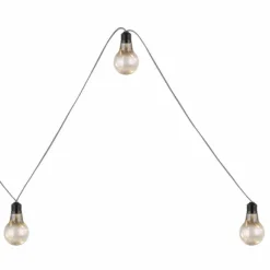Suspension Verre Fumé-Luminaires Globo Lighting Guirlande Globo LED Noir, 10 lumières