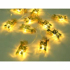 Lampes Dorées-Luminaires Globo Lighting Guirlande Globo BAILY LED Or, 10 lumières