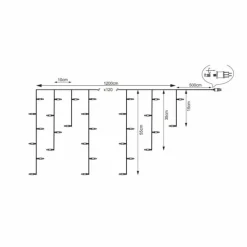 Luminaires Globo Lighting Guirlande Globo DEKO LED Blanc, 480 lumières