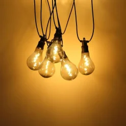 Suspension Verre Fumé-Luminaires Globo Lighting Guirlande Globo LED Noir, 10 lumières