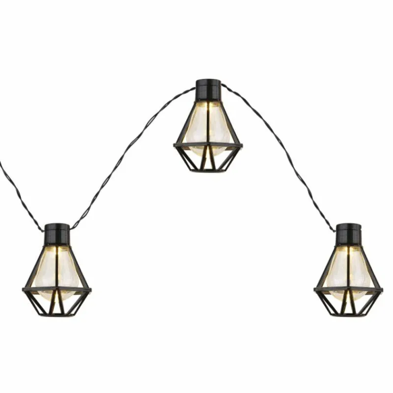 Luminaires Globo Lighting Guirlande Globo LED Noir, 10 lumières