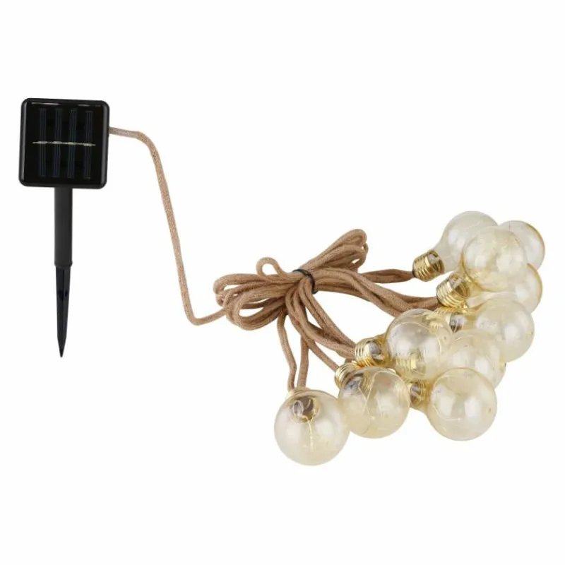 Luminaires Globo Lighting Guirlande Globo SOLAR LED Brun, 10 lumières