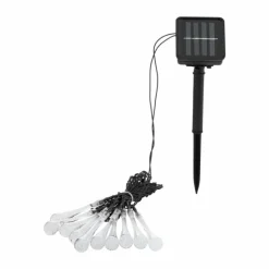 Luminaires Eglo guirlande lumineuse solaire Eglo ICE LED Transparent, 10 lumières, Changeur de couleurs