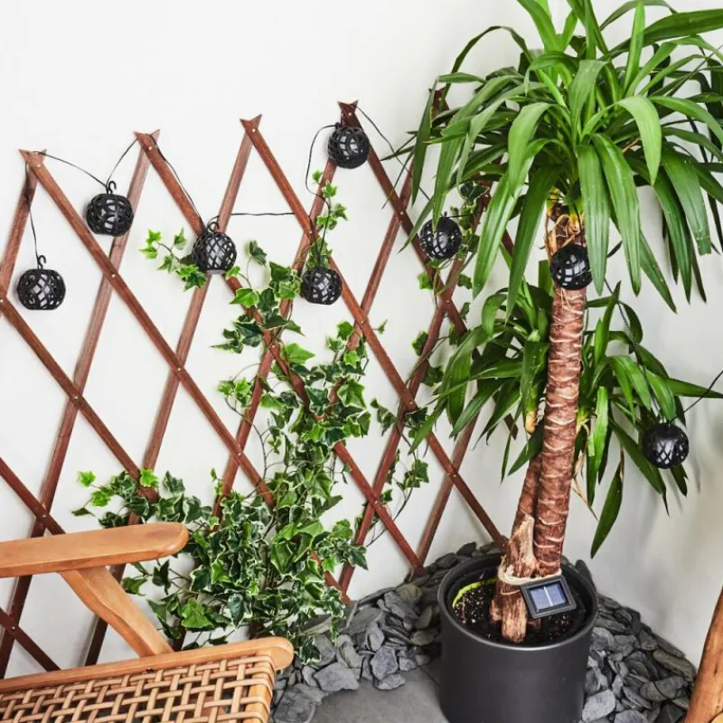 hofstein guirlande lumineuse solaire Torpo LED Noir, Blanc, 96 lumières