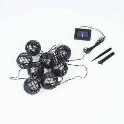 hofstein guirlande lumineuse solaire Torpo LED Noir, Blanc, 96 lumières