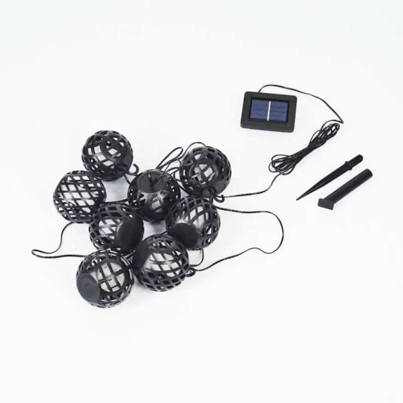 hofstein guirlande lumineuse solaire Torpo LED Noir, Blanc, 96 lumières