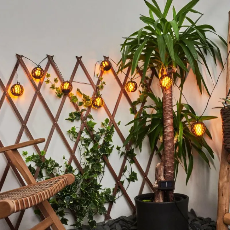 hofstein guirlande lumineuse solaire Torpo LED Noir, Blanc, 96 lumières