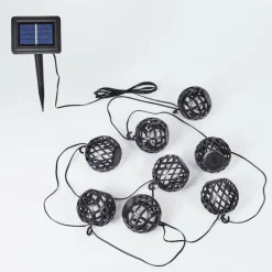hofstein guirlande lumineuse solaire Torpo LED Noir, Blanc, 96 lumières