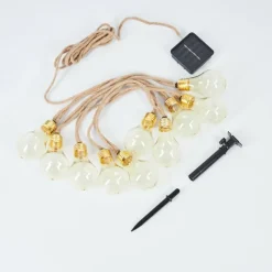 Lampes Dorées-hofstein guirlande lumineuse solaire Trygsland LED Brun, 10 lumières