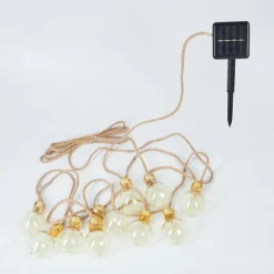 Lampes Dorées-hofstein guirlande lumineuse solaire Trygsland LED Brun, 10 lumières