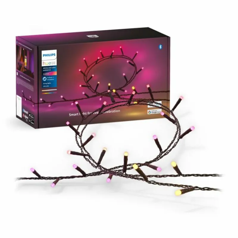 Luminaires Philips Guirlande Philips Hue Festavia LED Noir, 250 lumières, Changeur de couleurs