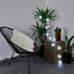 hofstein Guirlande solaire Redding LED Blanc, 10 lumières