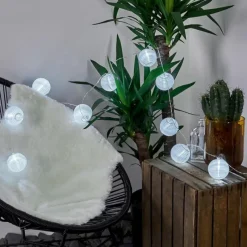 hofstein Guirlande solaire Redding LED Blanc, 10 lumières