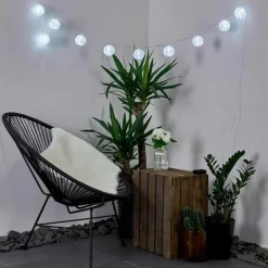 hofstein Guirlande solaire Redding LED Blanc, 10 lumières