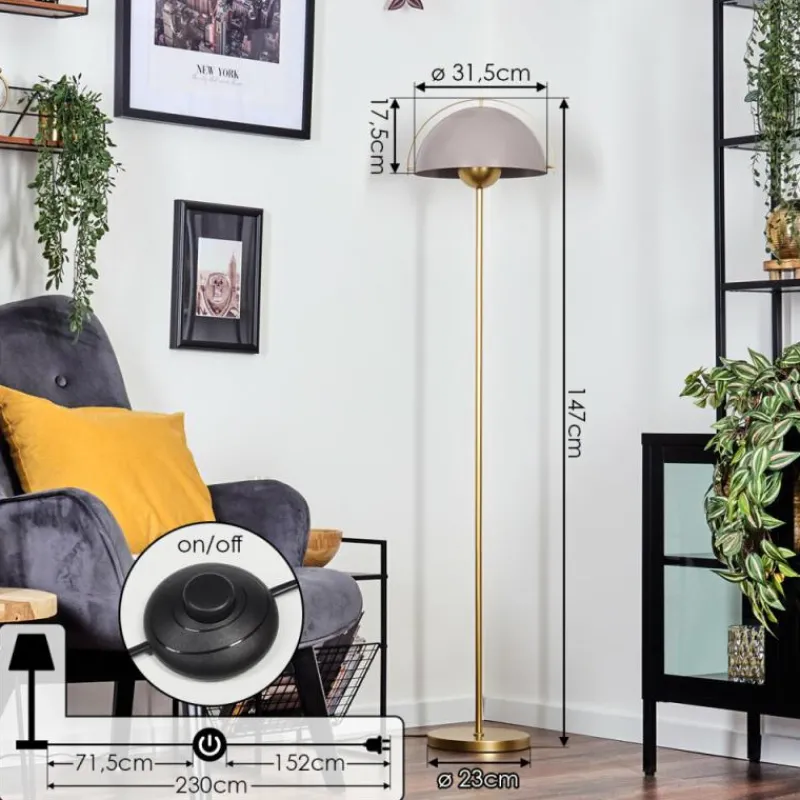 Lampes Dorées-hofstein Guttsta Lampadaire Or, 1 lumière