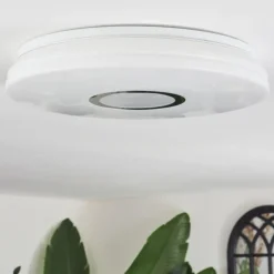 hofstein Hafdhem Plafonnier LED Argenté, 1 lumière, Télécommandes