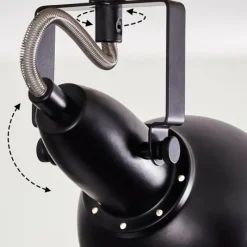 Lampes Dorées-hofstein Hagan Plafonnier, Spot de plafond Chrome, Écru, Noir, 1 lumière