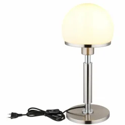 Luminaires Globo Lighting Haku Lampe à poser Chrome, Nickel mat, 1 lumière