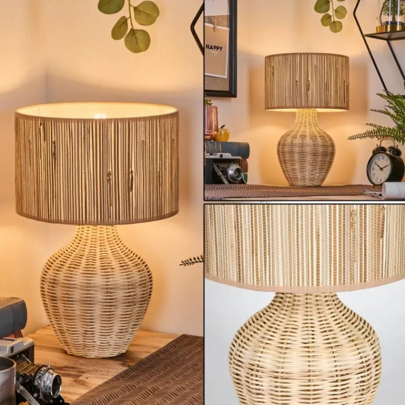 Lampes En Tissu-hofstein Halarna Lampe à poser Écru, 1 lumière