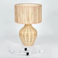 Lampes En Tissu-hofstein Halarna Lampe à poser Écru, 1 lumière