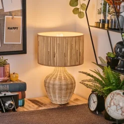 Lampes En Tissu-hofstein Halarna Lampe à poser Écru, 1 lumière