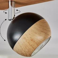 Luminaires Scandinaves-hofstein Haldor Plafonnier, Spot de plafond Brun, Chrome, Noir, 2 lumières